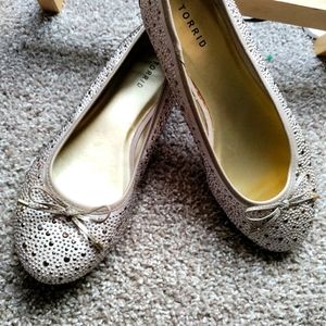 Torrid Champagne size 10 women's ballet flats